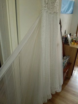 Vestido de Novia Blanco Brillante