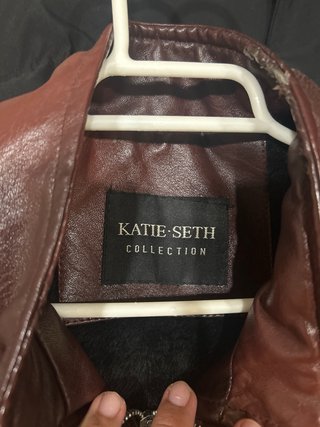 Chaqueta de cuero marrón
