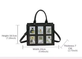 Bolso Negro Tarot Gatos
