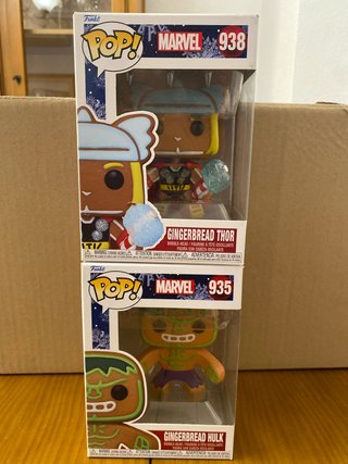Funko Pop Marvel Gingerbread Thor y Hulk