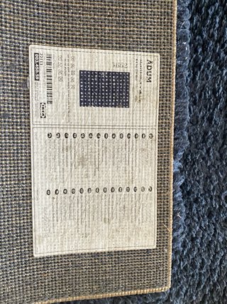 Alfombra Ikea Adum azul pelo corto