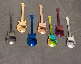 Set 6 Cucchiaini Dessert Design Chitarra elettrica