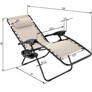 Silla de jardín Matteo beige