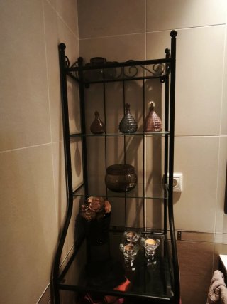 Estantería Forja Negra y Cristal Ikea