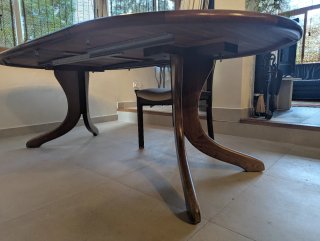 Comedor madera vintage extensible +5 sillas