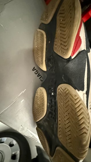 Balenciaga Triple S Beige/Rojo Talla 44
