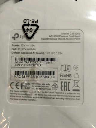 Punto de acceso TP-Link CAP1200 AC1200 Dual Band