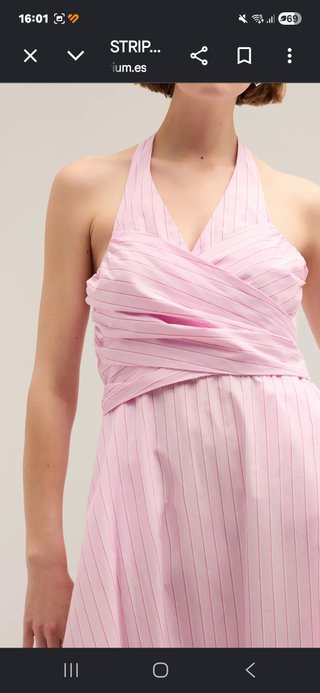 Vestido rosa cruzado nuevo
