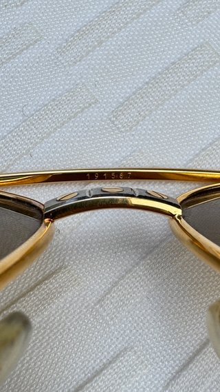 Gafas Cartier Santos Vintage Bañadas en Oro