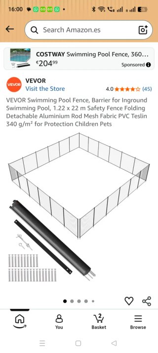 Valla Seguridad Piscina VEVOR 22m