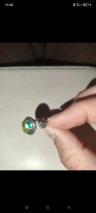 Anillo Plata Piedra Multicolor