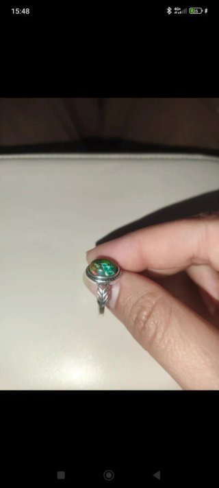 Anillo Plata Piedra Multicolor