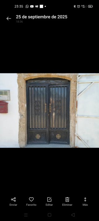 Puerta de hierro forjado