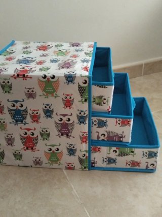 Organizador de tela con cajones infantiles