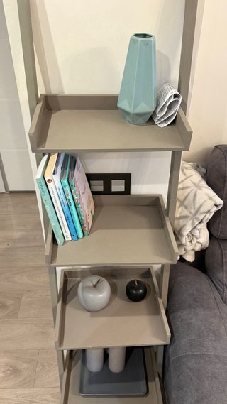 Estantería Escalera Madera Gris