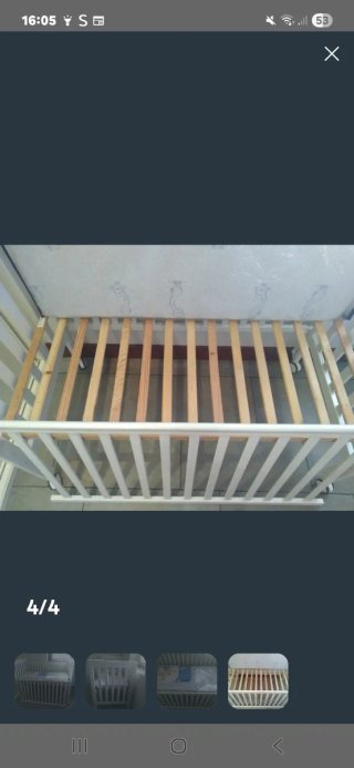 Cuna blanca para bebé