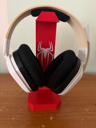 Supporto Cuffie Spider-Man Rosso Logo Bianco