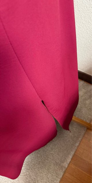 Vestido largo granate talla única