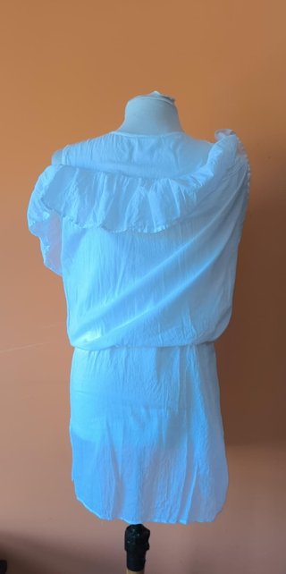 Vestido Blanco Ibicenco Bordado Talla L