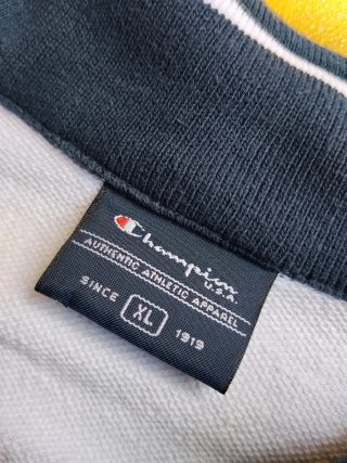 Sudadera Champion Retro Gris y Blanca