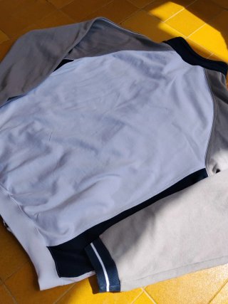 Sudadera Champion Retro Gris y Blanca