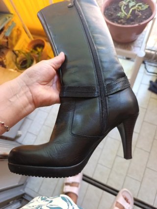 Botas de piel negras T38 madein spain