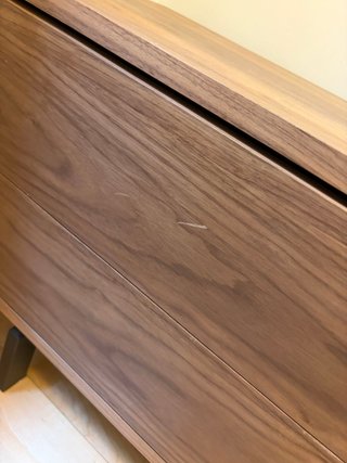 Mueble TV Miliboo MANNY Nogal 160cm
