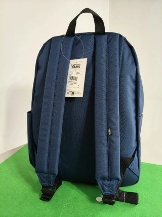 Mochila Vans Azul con bordado naranja