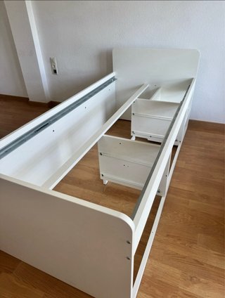 Cama Ikea SLÄKT con cajones y colchón