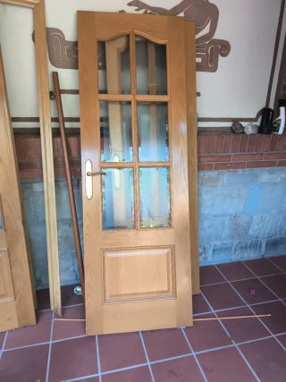2 Puertas de Madera con Cristal