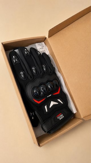 Guantes Moto Verano KEMIMOTO Negros y Rojos