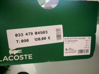 Zapatillas Lacoste Elite Active Evo Hombre Gris