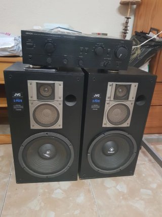 Amplificador Denon y 2 Altavoces JVC S-P57B