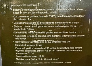 Nevera portatil eléctrica Rocktrail 29L casa/coche