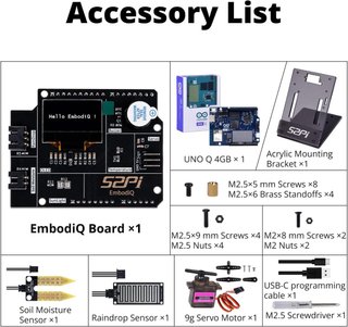 NUEVO! EmBodiQ AI Starter Kit Arduino UNO Q