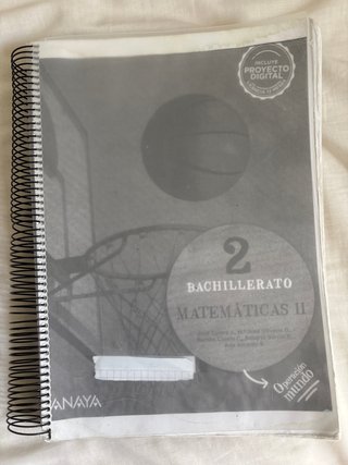 libro matemáticas II 2º bachillerato