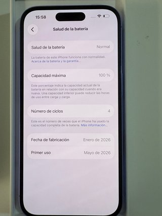 iPhone 16 Azul Nuevo 100% Batería