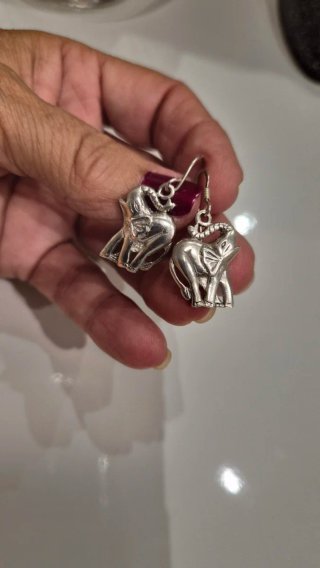 Pendientes Plata Ley Elefantes