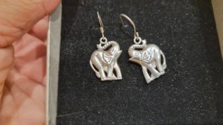Pendientes Plata Ley Elefantes