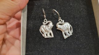 Pendientes Plata Ley Elefantes