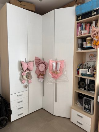 Armadio ad angolo per cameretta 150x150x260 cm