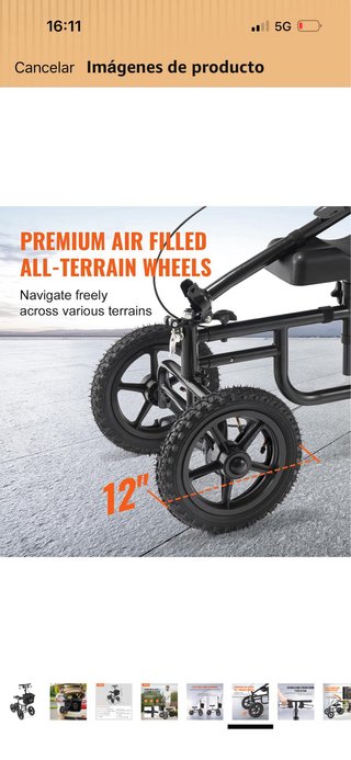 Patinete Rodilla VEVOR Plegable Orientable