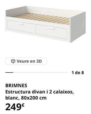 Cama doble con cajones Ikea
