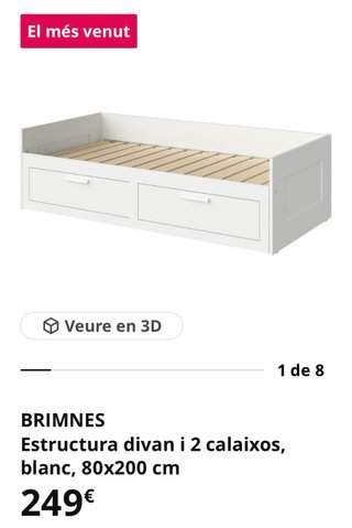 Cama doble con cajones Ikea