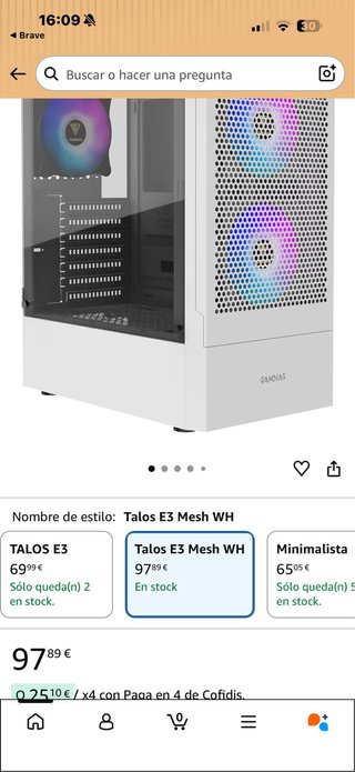 Caja PC Gamdias Talos E3 Mesh Blanca