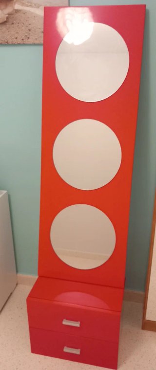 Mueble recibidor MACIZO.3 espejos y 2 cajones