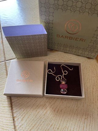 Collana Baribieri oro rosa con pietre