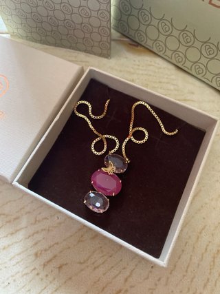 Collana Baribieri oro rosa con pietre