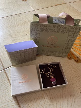 Collana Baribieri oro rosa con pietre