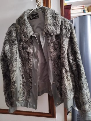 Abrigo Piel Astracán Vintage Carlos peletero Gris